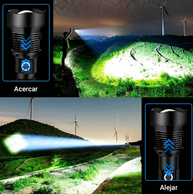 LUZ IMPARABLE: Linterna de Alta Potencia con Zoom
