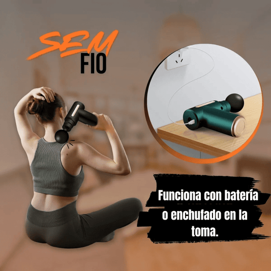 PROMO: Pistola Masajeadora de Tejidos Profundos + 4 Punteras Intercambiables