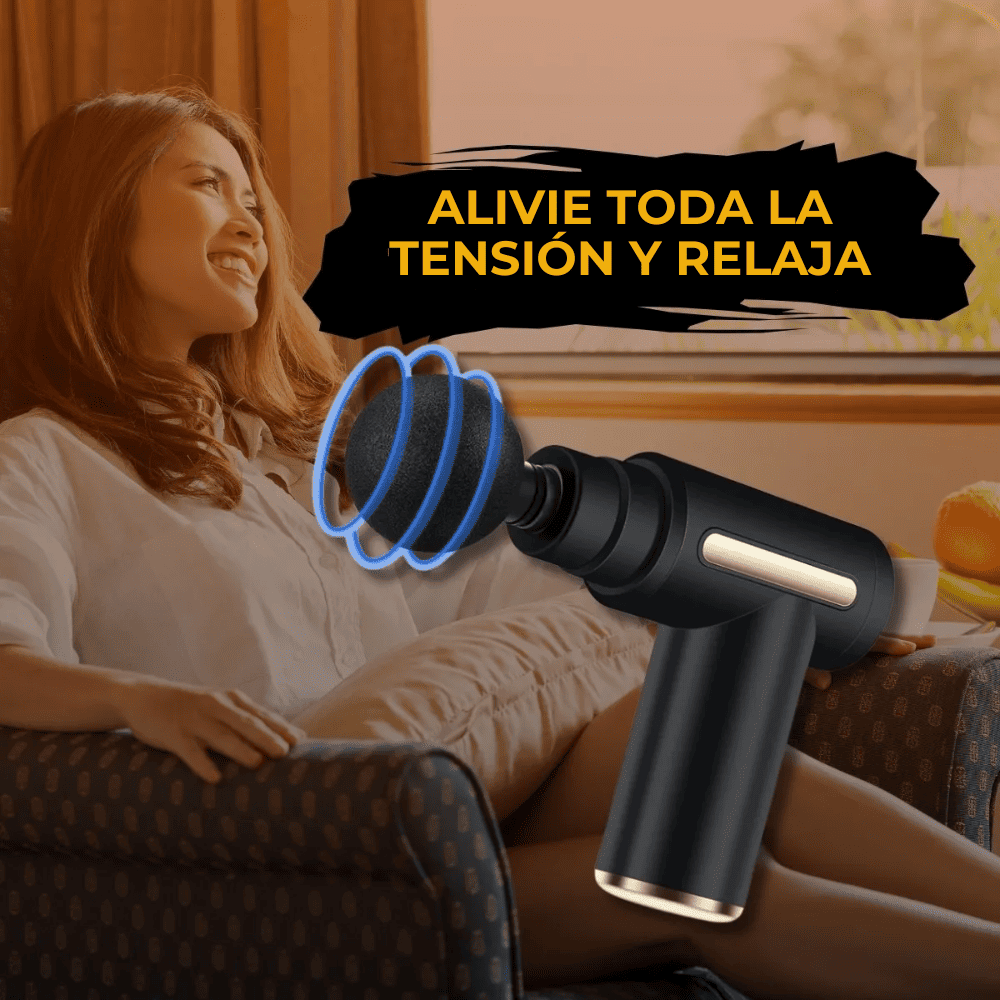 PROMO: Pistola Masajeadora de Tejidos Profundos + 4 Punteras Intercambiables
